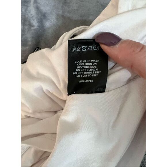 Revolve SER.O.YA Dress Womens Size Large White Lana Mini Sleeveless Halter Shrug - Picture 10 of 12